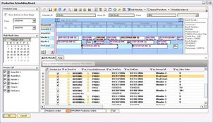 BatchMaster ERP: BatchMaster ERP Production Scheduling Board