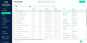 Click Maint: Work Order List