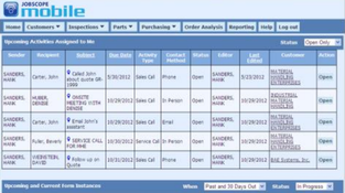JOBSCOPE ERP: Mobile Upcoming Activities