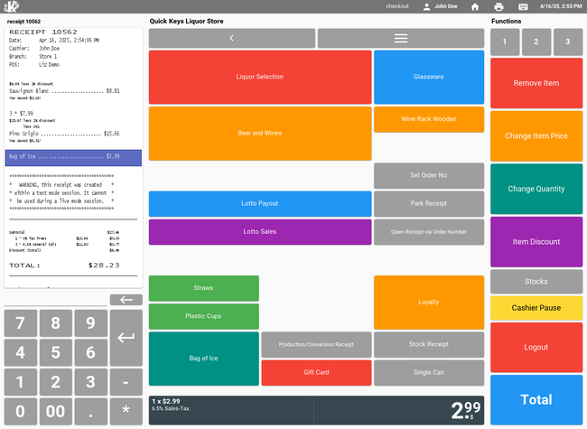 KORONA POS: POS Cashier Screen