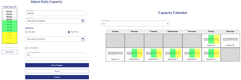 Eyelit Advanced Planning and Scheduling (Optessa): Capacity Calendar