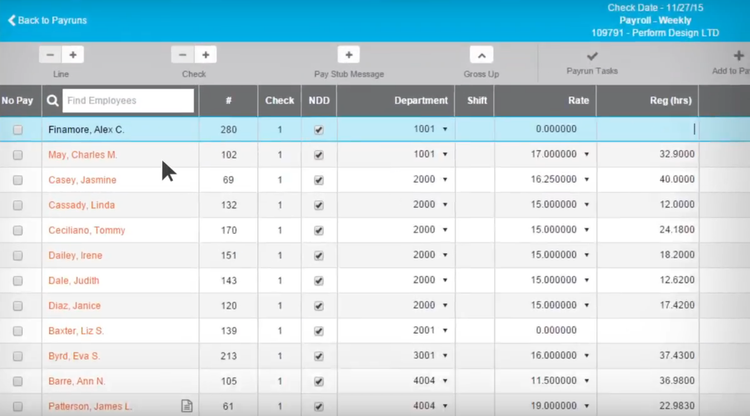 Paycor Employee List