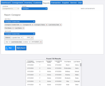 SimpleConsign: Back-Office Reports