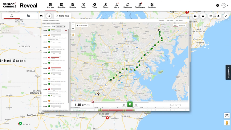 Verizon Connect Fleet Map